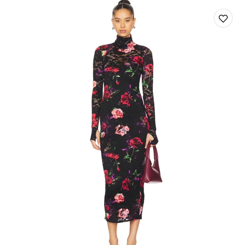 Floral Black Dress
